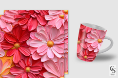 3D Acrylic Paint Flowers Seamless Patterns Product Image 2