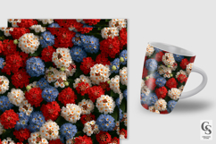 Patriotic Spring Lantana Flowers Seamless Patterns Product Image 2