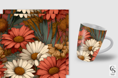 Retro Boho Flowers Seamless Patterns Product Image 4