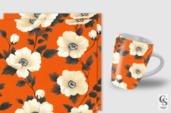 Orange and White Flowers Seamless Pattern Product Image 2