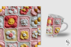 Spring Knitted Flowers Seamless Pattern Product Image 4