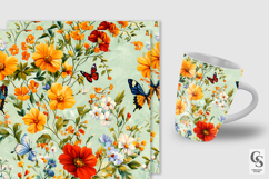 Floral Butterfly Garden Seamless Pattern Product Image 2