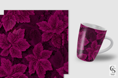 Magenta Lace Flowers Seamless Patterns Product Image 2