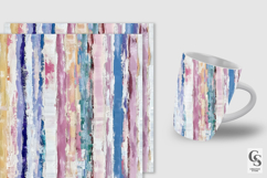 Abstract Impasto Painted Stripes Digital Paper Product Image 2