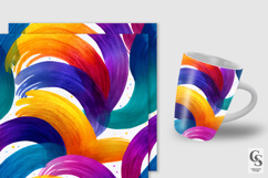 Colorful Swirling Brushstrokes Digital Paper Product Image 3