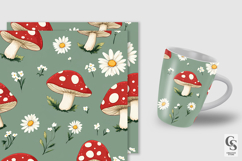 Vintage Red Mushroom &amp; Daisy Patterns Product Image 4