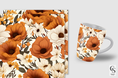 Fall Floral Garden Digital Paper Seamless Patterns Product Image 2