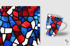 Red Blue Stained Glass Seamless Patterns Product Image 4