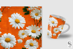 Orange and White Daisy Flower Patterns Product Image 5