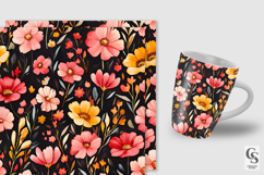 Watercolor Flowers Seamless Patterns Product Image 2