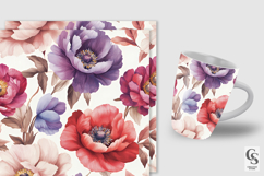 Vintage Pastel Poppy Flowers Patterns Product Image 2