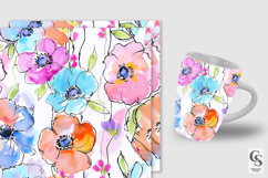 Abstract Watercolor Pastel Floral Patterns Product Image 2