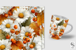 Fall Daisy &amp; Berries Digital Papers Product Image 3