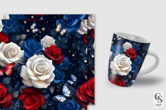 American Floral Butterflies Seamless Patterns Product Image 5