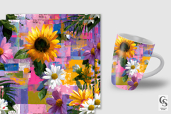 Daisy &amp; Sunflowers Floral Collage Patterns Product Image 4