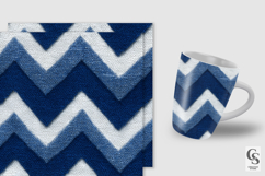 Blue Denim Texture Chevron Seamless Patterns Product Image 2