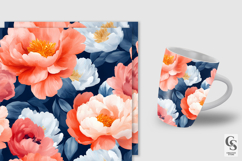 Large Peony Flowers Digital Papers Product Image 2