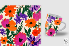 Painted Spring Flowers Seamless Patterns Product Image 2
