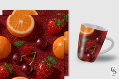 Glittery Summer Fruits Seamless Patterns Product Image 2