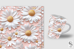 Soft 3D White Daisy Flowers Patterns Product Image 2