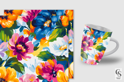 Abstract Colorful Painted Floral Seamless Pattern Product Image 3