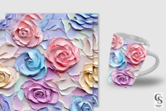 Pastel Impasto Painted Roses Seamless Patterns Product Image 2