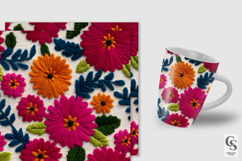 Mexican Flowers Embroidery Seamless Patterns Product Image 5