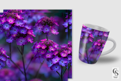 Purple Verbena Flowers Digital Paper Product Image 2