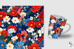 Bold Patriotic Flowers Seamless Patterns Product Image 2