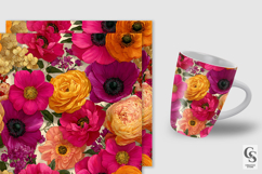 Bold Vibrant Summer Flowers Digital Papers Product Image 4