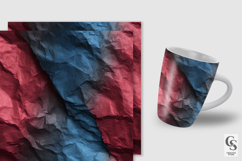 Red Blue Foil Texture Seamless Patterns Product Image 4