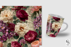 Antique Roses and Lilac Digital Papers Product Image 2