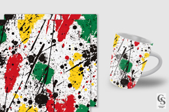 Juneteenth Paint Splatter Digital Papers Seamless Patterns Product Image 4