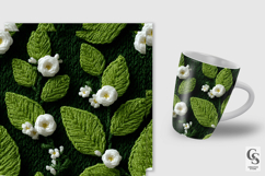 Cute Green White Crochet Flowers Patterns Product Image 2