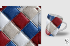 Red Blue and White Leather Seamless Patterns Product Image 4