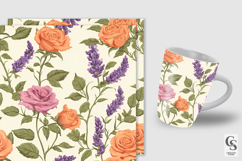 Lavender and Roses Seamless Floral Patterns Product Image 2