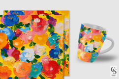 Abstract Painted Flowers Digital Papers Product Image 2