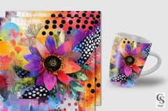 Abstract Colorful Floral Collage Backgrounds Product Image 2
