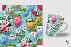 Hanging Summer Floral Baskets Seamless Patterns Product Image 5