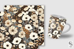 Neutral Vintage Blooming Flowers Digital Papers Product Image 5