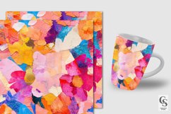 Colorful Abstract Torn Paper Flowers Seamless Patterns Product Image 5