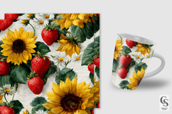 Sunflowers and Strawberries Digital Papers Product Image 4