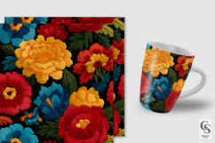 Mexican Floral Embroidery Seamless Patterns Product Image 3