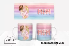I love you mom Mug Wrap Design / Mother's Day Mug Wrap #24 Product Image 1
