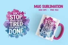 Positive Saying Quote with Flower Mug Sublimation PNG Product Image 1