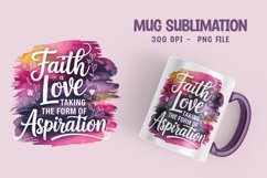 Positive Saying Quote with Flower Mug Sublimation PNG Product Image 1