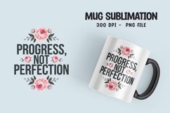 Inspirational quotes with flower mug design png Product Image 1