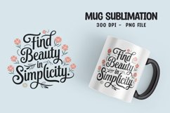 Inspirational quotes with flower mug design png Product Image 1