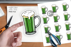 Green Beer Sticker Product Image 1