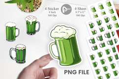 Green Beer Sticker Product Image 1